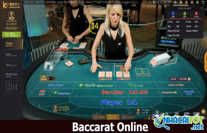 Baccarat online và luật chơi bài baccarat
